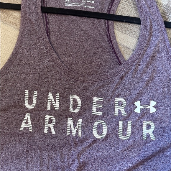 Under Armour Women's Heathered Purple Tank Top - Picture 3 of 7